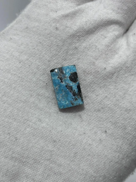 Okyanus Temalı Doğal Kabaşon Firuze Taşı 7,8 Karat - Turkuaz Taşı 1,59 Gram - Resim 6