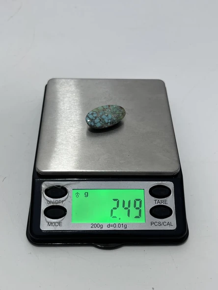 Okyanus Temalı Doğal Kabaşon Firuze Taşı 12,3 Karat - Turkuaz Taşı 2,48 Gram - 5