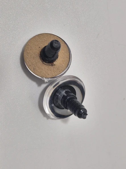 Amigurumi Peluş Oyuncak Vidalı Göz Şeffaf Siyah 18mm (10 Adet) - Resim 5