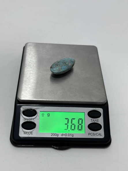 Okyanus Temalı Doğal Kabaşon Firuze Taşı 18,3 Karat - Turkuaz Taşı 3,67 Gram - 5