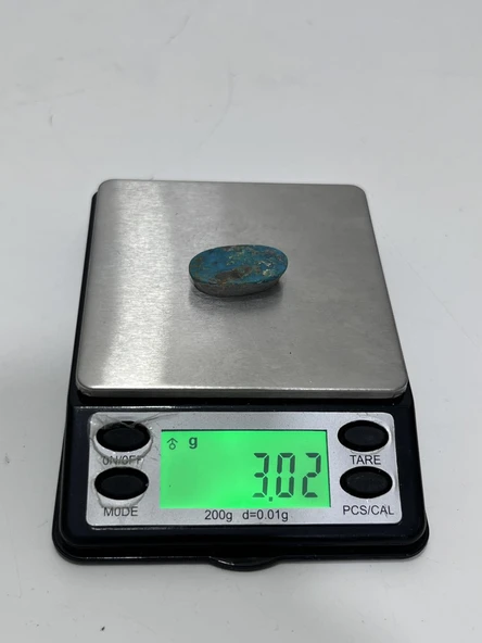 Okyanus Temalı Doğal Kabaşon Firuze Taşı 15 Karat - Turkuaz Taşı 3,01 Gram - 5