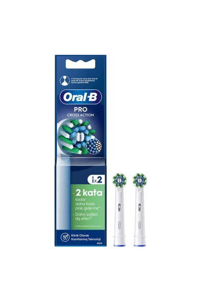Oral-B Pro Cross Action X-Filament Şarjlı Diş Fırçası Yedek Başlığı 2 Adet