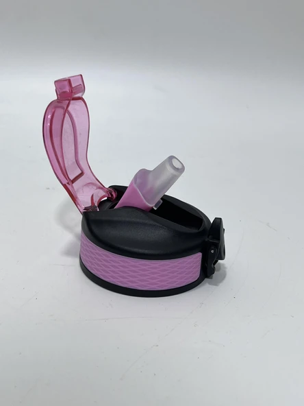 Otomatik Pipetli Su Matarası Yedek Kapağı 65mm Pembe - 2