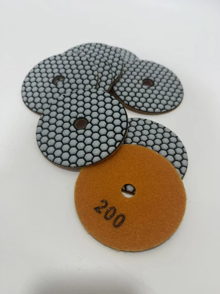 Granit ve Mermer Parlatma Pedi 200 Grid 100mm (10 Adet) - 3