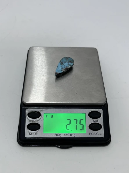 Okyanus Temalı Doğal Kabaşon Firuze Taşı 13,6 Karat - Turkuaz Taşı 2,74 Gram - 5