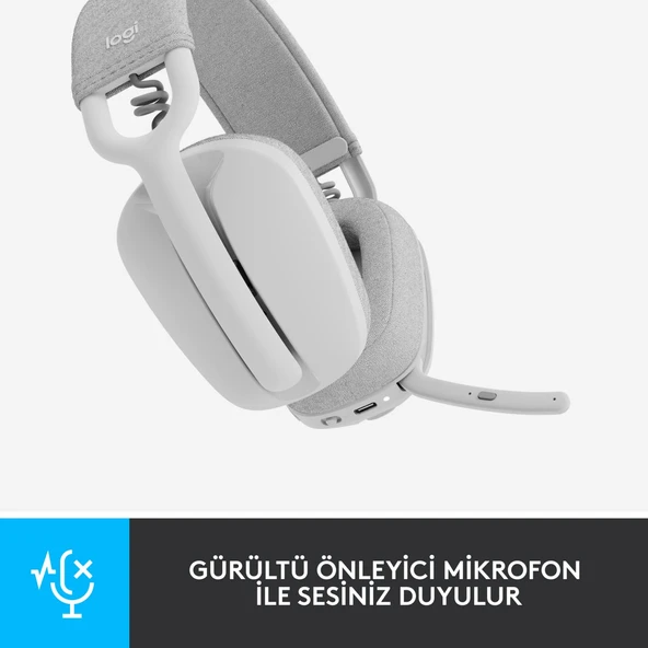 Logitech Zone Vibe 100 Bluetooth Çağrı Merkezi Kulaklığı Beyaz - 3