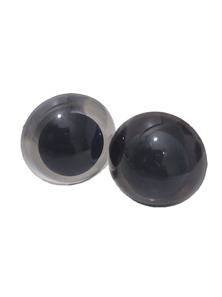 Amigurumi Peluş Oyuncak Vidalı Göz Şeffaf Siyah 18mm (10 Adet) ürün görseli