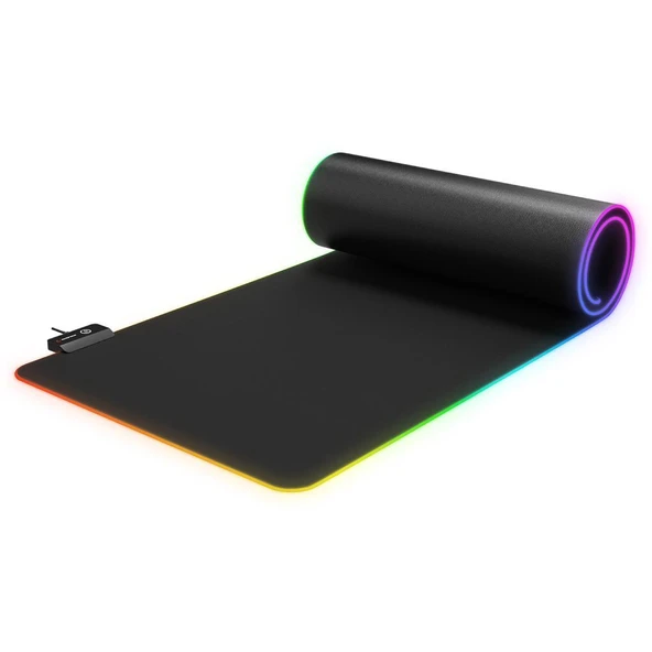 Rampage MP-24 Siyah 300*800*3mm RGB Ledli Gaming Mouse Pad
