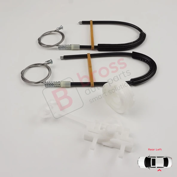 Fiat Linea 323 110 2007-2018 51898679 İçin Elektrikli Arka Sol Kapı Cam Kriko Tamir Seti - Resim 5