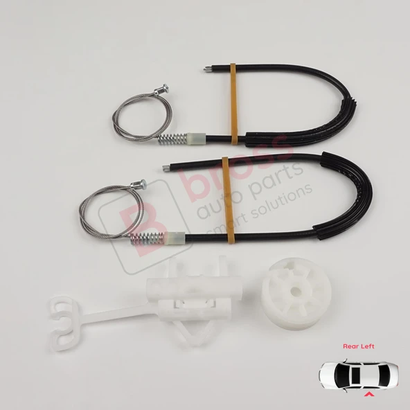 Fiat Linea 323 110 2007-2018 51898679 İçin Elektrikli Arka Sol Kapı Cam Kriko Tamir Seti - Resim 2