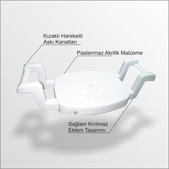 Küvet İçin En Sağlam Kaliteli Paslanmaz Küflenmez Tabure Oturağı - Resim 2