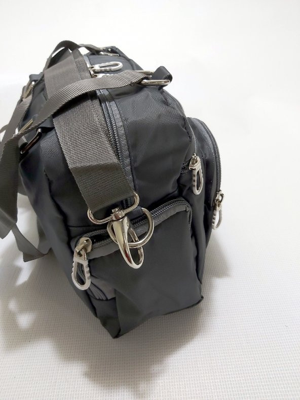 Çok 10 Gözlü Su Geçirmez Paraşüt Bezi Kadın Kız Omuz El Çantası - 2