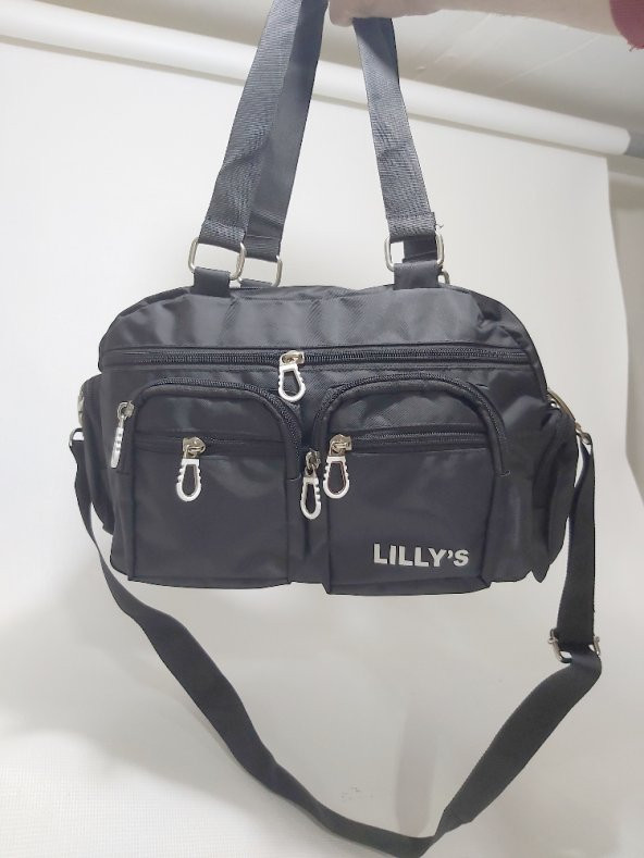 Çok 10 Gözlü Su Geçirmez Paraşüt Bezi Kadın Kız Omuz El Çantası - 6