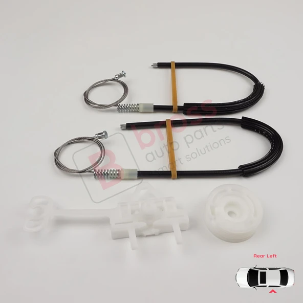 Fiat Linea 323 110 2007-2018 51898679 İçin Elektrikli Arka Sol Kapı Cam Kriko Tamir Seti - Resim 3