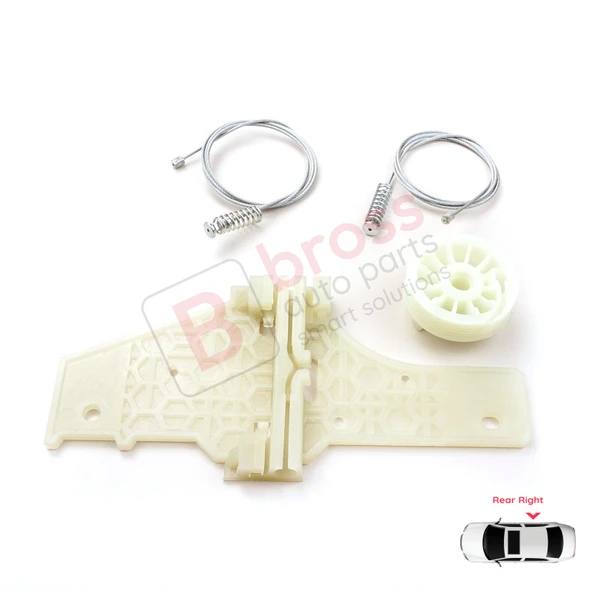 Peugeot 207 WA WC WK SW 2006–2015 5-Kapı 9224C9 İçin Elektrikli Arka Sağ Cam Kriko Tamir Seti - Resim 3