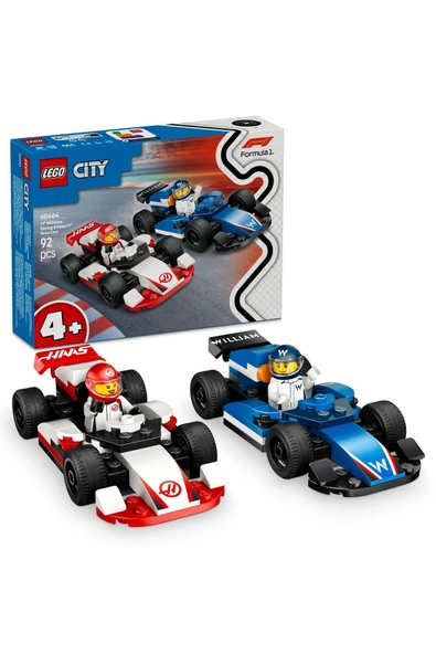 ® City F1® Williams Racing ve Haas F1® Yarış Arabaları 60464 - 4+ Oyuncak Yapım Seti (92 Parça)