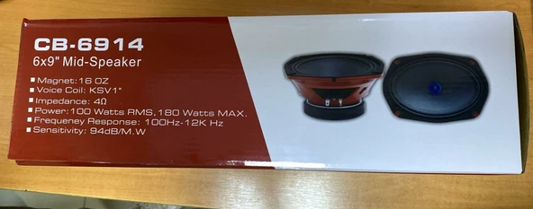 CARBOON CB-6914 6X9 OVAL MİDRANGE 2'Lİ SET - 2