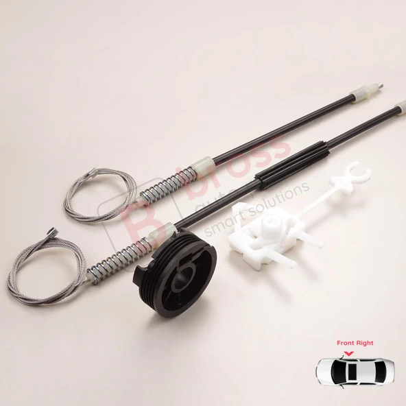 Fiat Albea Siena Palio MK1 171 172 178 1996-16 4/5 Kapı İçin Elektrikli Ön Sağ Cam Kriko Tamir Seti - Resim 5