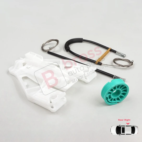 Audi A4 S4 B8 8KH 8K5 8K2 2008-2015 4/5 Kapı 8K0839462 İçin Elektrikli Arka Sağ Cam Kriko Tamir Seti - Resim 5