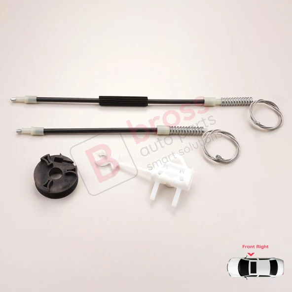 Fiat Albea Siena Palio MK1 171 172 178 1996-16 4/5 Kapı İçin Elektrikli Ön Sağ Cam Kriko Tamir Seti - Resim 2