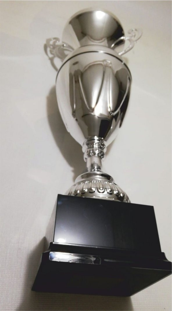 70CM EN BÜYÜK DEV EBAT KAİDELİ GÜMÜŞ NİKELAJ KAPLAMA KULPLU KUPA - 3