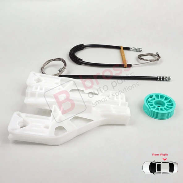 Audi A4 S4 B8 8KH 8K5 8K2 2008-2015 4/5 Kapı 8K0839462 İçin Elektrikli Arka Sağ Cam Kriko Tamir Seti - Resim 3