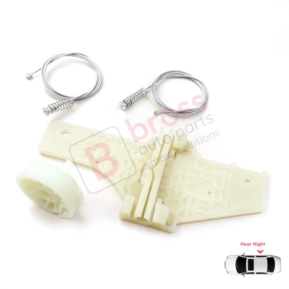 Peugeot 207 WA WC WK SW 2006–2015 5-Kapı 9224C9 İçin Elektrikli Arka Sağ Cam Kriko Tamir Seti - Resim 5