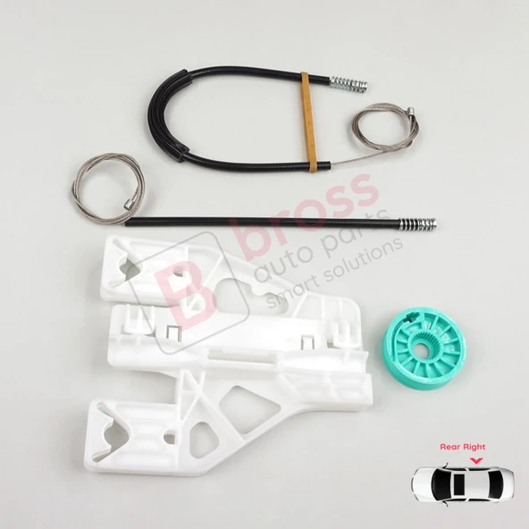 Audi A4 S4 B8 8KH 8K5 8K2 2008-2015 4/5 Kapı 8K0839462 İçin Elektrikli Arka Sağ Cam Kriko Tamir Seti ürün görseli 1