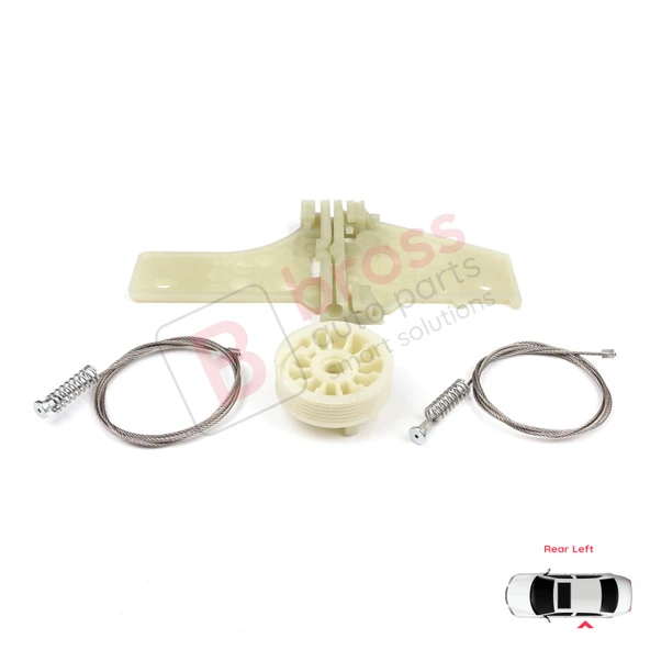 Peugeot 207 WA WC WK SW 2006–2015 5-Kapı 9223A3 İçin Elektrikli Arka Sol Cam Kriko Tamir Seti - Resim 3