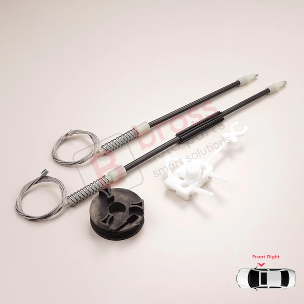 Fiat Albea Siena Palio MK1 171 172 178 1996-16 4/5 Kapı İçin Elektrikli Ön Sağ Cam Kriko Tamir Seti - Resim 4