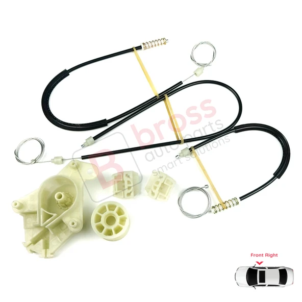 VW Transporter T5 Caravelle Multivan 2003-2015 7H0837754 İçin Ön Sağ Kapı Cam Kriko Tamir Seti ürün görseli 1