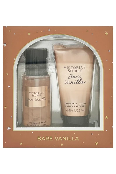 Victoria's Secret Bare Vanilla Vücut Spreyi ve Losyonu İkili Hediye Seti