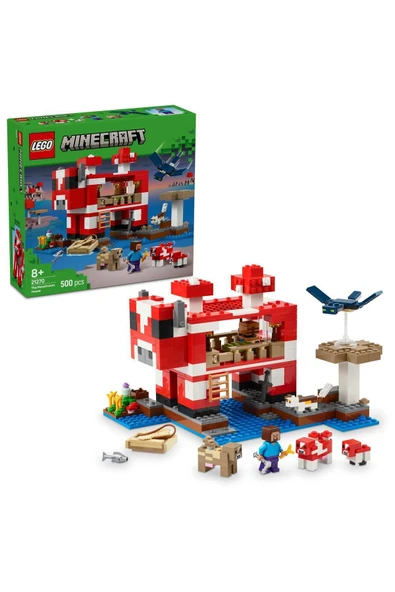 ® Minecraft® Mooshroom Evi 21270 - 8+ Yaratıcı Oyuncak Yapım Seti (500 Parça)