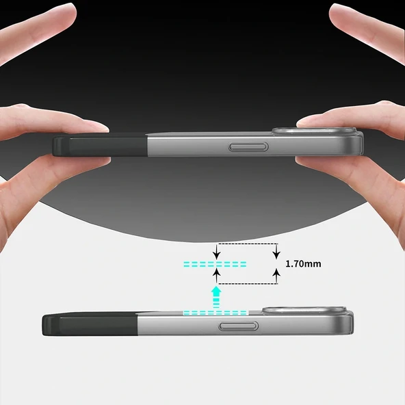 Apple iPhone 15 Pro Max Kılıf M-Safe Şarj Özellikli Mıknatıslı Redclick Duble Kapak - 2