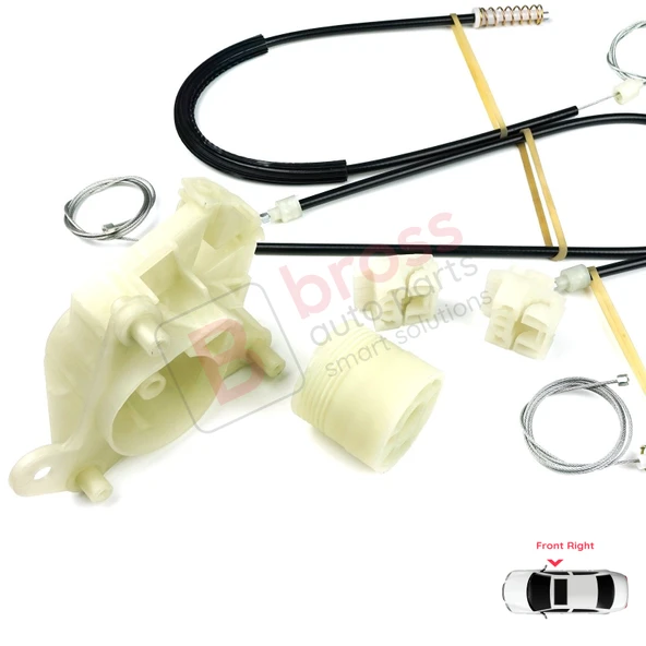 VW Transporter T5 Caravelle Multivan 2003-2015 7H0837754 İçin Ön Sağ Kapı Cam Kriko Tamir Seti - Resim 5