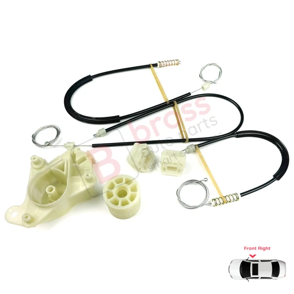 VW Transporter T5 Caravelle Multivan 2003-2015 7H0837754 İçin Ön Sağ Kapı Cam Kriko Tamir Seti - Resim 4