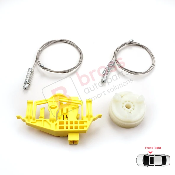 Fiat Doblo MK2 263 2010-2020 Opel Combo D 51810879 İçin Ön Sağ Kapı Cam Kriko Tamir Seti - Resim 2