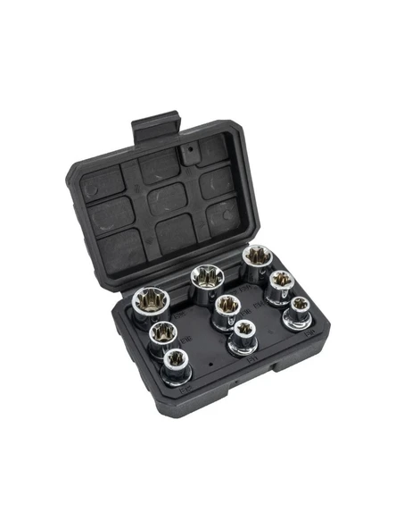Dorf 1/2 E Torx Lokma Seti 9 Parça (E10-E24) Plastik Kutulu