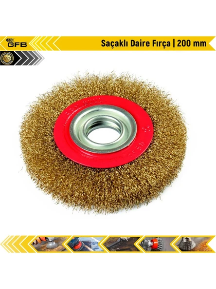 Gfb Saçaklı Daire Fırça 200 mm