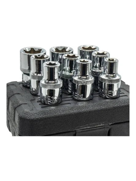 Dorf 1/2 E Torx Lokma Seti 9 Parça (E10-E24) Plastik Kutulu - 4