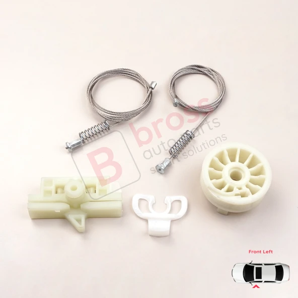 Fiat Abarth Punto Grande Evo MK3 199 2005-2024 51723316 İçin Elektrikli Ön Sol Cam Kriko Tamir Seti