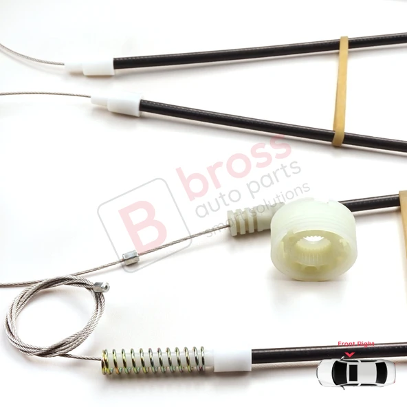 VW Golf MK3 MK4 A3 1E7 1V7 1994-2002 2-Kapı Cabrio 1E0837402 İçin Sağ Cam Kriko Tamir Seti - Resim 5