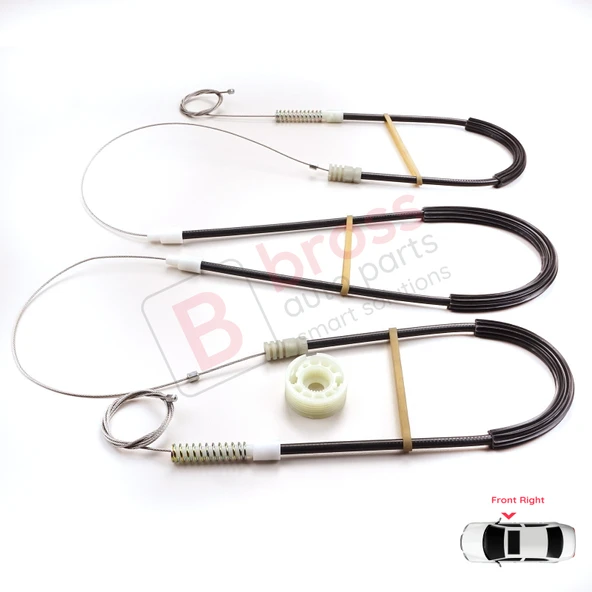 VW Golf MK3 MK4 A3 1E7 1V7 1994-2002 2-Kapı Cabrio 1E0837402 İçin Sağ Cam Kriko Tamir Seti - Resim 4