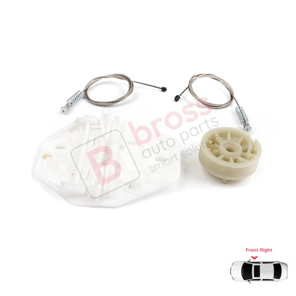 Renault Dacia Logan MK1 LS FS KS US 2004-2012 8200901102 İçin Elektrikli Ön Sağ Cam Kriko Tamir Seti - Resim 3