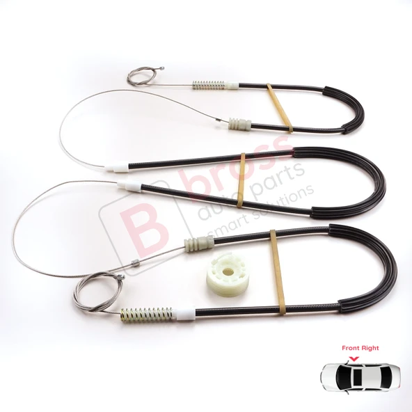 VW Golf MK3 MK4 A3 1E7 1V7 1994-2002 2-Kapı Cabrio 1E0837402 İçin Sağ Cam Kriko Tamir Seti - Resim 3