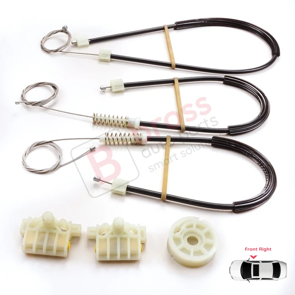 Renault Laguna MK3 2007-2015 5-Kapı 807000002R İçin Elektrikli Ön Sağ Cam Kriko Tamir Seti - Resim 3