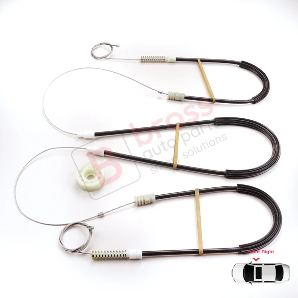 VW Golf MK3 MK4 A3 1E7 1V7 1994-2002 2-Kapı Cabrio 1E0837402 İçin Sağ Cam Kriko Tamir Seti ürün görseli 1