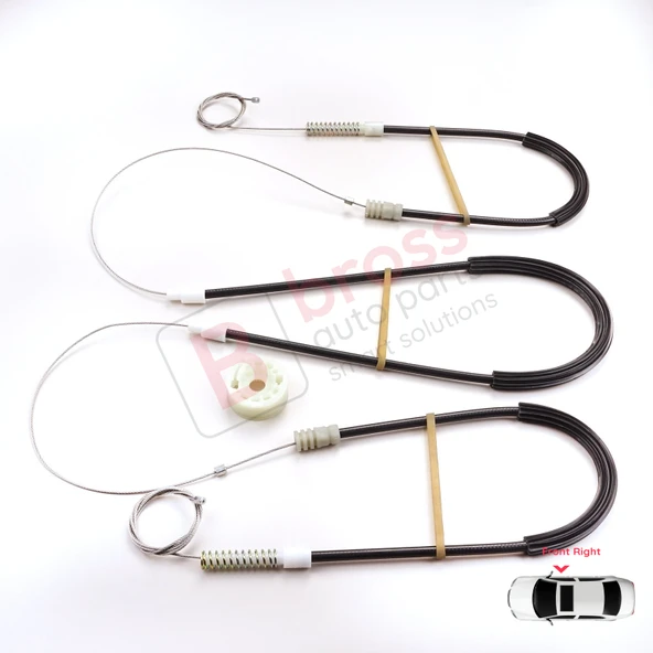 VW Golf MK3 MK4 A3 1E7 1V7 1994-2002 2-Kapı Cabrio 1E0837402 İçin Sağ Cam Kriko Tamir Seti - Resim 2