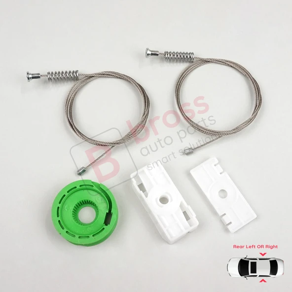 Audi 80 B3 B4 8G 89 1991-2001 Coupe Cabriolet 8G0839729 İçin Elektrikli Arka Cam Kriko Tamir Seti - Resim 2