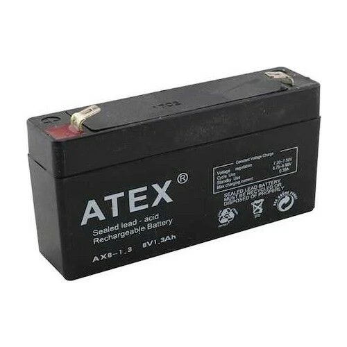 6 VOLT 1.3 AMPER AKÜ ATEX 98*25*52 mm